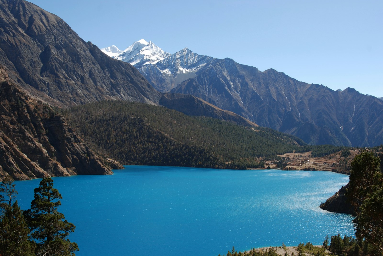 Turquoise Phoksundo Lake in Dolpo, remote Nepal